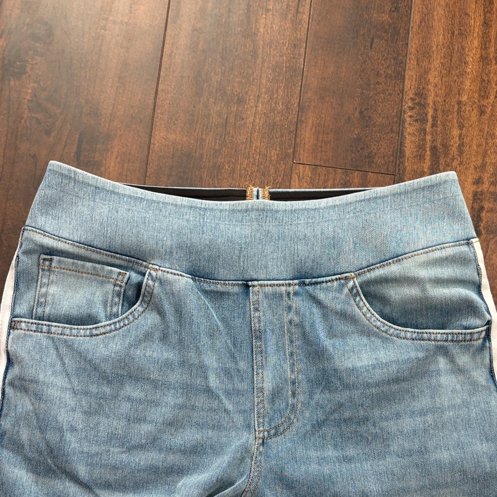 HALARA Flex High Waisted Stripe Wide Leg Jean with Pockets LARGE TALL - Picture 3 of 9